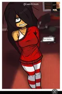 artist:Lem0rmon chair dialogue looking_at_viewer maya meta:general_fanart monitor sisa text // 1080x1614 // 965KB