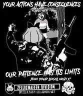 ack gun meta:rijkskunst milktag_(proper) mymy poster swastika totenkopf troon waffen_ss weapon zellignigger zelligwaffen // 767x885 // 127KB