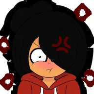 angry artist:vtcric black_hair blush green_eyes hoodie maya meta:general_fanart tagme // 1600x1600 // 114KB