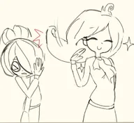 artist:potgietereff closed_eyes coco hair maya meta:general_fanart sketch smile sparkles // 1080x997 // 76KB