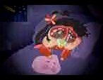 bed binky black_hair blobfish crib crying flower flower_in_hair low_quality maya mayagugu night pillow variant:agugu video window // 146x114, 28s // 480KB