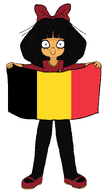 alternate_hair_color alternate_outfit artist:yosack_jaki belgian_flag belgian_mymy bwcgegre edit flag looking_at_viewer meta:rijkskunst mymy smiling // 1263x2252 // 196KB