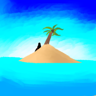 alone maya maya_island meta:general_fanart milktag_(minor) sea // 2000x2000 // 2.2MB