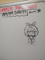 drawing looking_at_viewer meta:general_fanart mymy photo smiling whiteboard // 1799x2402 // 2.3MB
