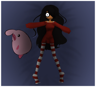 artist:vampirekitty bed blobfish lying maya meta:general_fanart // 2093x1900 // 921KB
