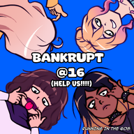 @ back_side black_hair blonde_hair blue_background brown_hair choker cleo closed_mouth coco crossed_eyed english_text eyelid_pull hand hands meta:general_fanart nomnomytag open_mouth partially_dyed_hair running_in_the_60s single_color_background single_colour_background text tongue_out unknown_artist yfke zoey // 2048x2048 // 2.5MB