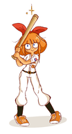 artist:gussywussy baseball_bat baseball_uniform dutch_flag looking_at_viewer meta:general_fanart mymy // 2632x4852 // 1.4MB