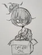 artist:rodscorpion box english_text maya meta:general_fanart pencil_(medium) text undershirt wifebeater yuricoal // 2004x2581 // 1.2MB