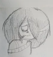 chewing_hair maya meta:rijkskunst pencil_(medium) shy trichophagia // 1951x2122 // 906KB