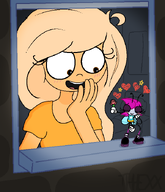 artist:thexxmixx bed blonde_hair blush brown_eyes bug coco giving_flowers giving_something heart meta:general_fanart star window wings // 600x700 // 63KB