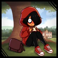 aiden(drawfag) drawing eating maya meta:general_fanart sandwich tree xitter // 1200x1200 // 157KB