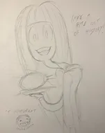 't_histaurant artist:odotcdot aue bow exclamation_mark meta:general_fanart pencil_(medium) t_histaurant t_histaurant_waitress text // 2504x3180 // 309KB