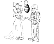2soyjaks biting_lip closed_mouth clothes distorted dress ear full_body glasses hat looking_down marriage mymy ominous ongezellig priest red_eyes shadow smile smirk smug soyjak subvariant:hornyson suit tuxedo variant:cobson variant:soyak wedding // 650x520 // 29KB