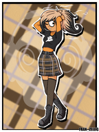 artist:fran_zellig belt blonde_hair boats coco eyelashes fishnets ghost headphones meta:general_fanart one_eye_closed one_eye_opened partially_dyed_hair skirt // 1536x2048 // 3.2MB