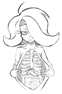 artist:hal looking_at_viewer meta:rijkskunst organs skeleton vera // 682x1031 // 223KB