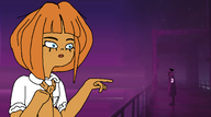 blade_runner_2049 blue_eyes meta:rijkskunst mymy ongezellig orange_hair orange_skin pointing ryan_gosling swastika trenchcoat variant:chudjak // 2508x1400 // 672KB