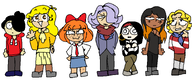 artist:ghanshan axel cleo coco kiki maya meta:general_fanart milktag_(alpha) mymy trio vera // 1454x606 // 68KB
