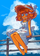 bandage choker dress dutch_flag flag:netherlands hat looking_at_viewer meta:general_fanart mymy tagme unknown_artist white_dress // 650x918 // 495KB