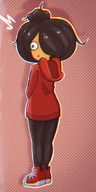 artist:spontaneous hoodie maya onesie red // 1024x2048 // 3.6MB