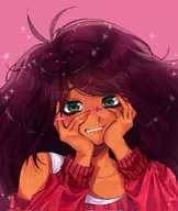 artist:colarikal blushing illustratie maya meta:general_fanart sparkles traced // 1723x2048 // 381KB