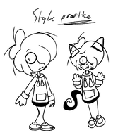 :3 artist:talentless_animator black_hair catgirl ear english_text hair_bun hoodie maya meta:general_fanart tail text whiskers white_void // 2327x2677 // 564KB