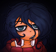 eating_hair headphones maya meta:general_fanart // 1169x1082 // 817KB