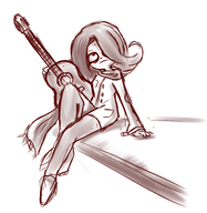 artist:gussywussy guitar looking_up meta:general_fanart milktag_(proper) scarf sitting sketch vera // 3747x3840 // 5.2MB