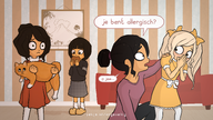 artist:studio_massa cat clogs coco dialogue frown Illustraties_(official) maya mymy Noga official_art petjeaf smiling soei stroopwafel text // 3840x2160 // 5.4MB
