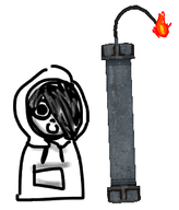 :) artist:itsderjoos bomb maya meta:general_fanart peeb_in_hoodie pipe_bomb variant:peeb white_void // 244x286 // 45KB