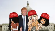 coco collage donald_trump embarrassed irl_background maga maya mymy official_art smiling young // 1439x812 // 147KB