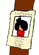 :( artist:goedheiligmymy black_hair english_text ggtag green_eyes hoodie maya meta:general_fanart pole text white_void // 1240x1754 // 123KB