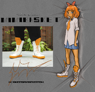 album_cover artist:rimarybruhman bow meta:general_fanart mymy orange_hair parody shoe shoes skirt text tie // 2000x1933 // 6.0MB