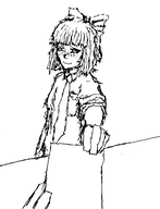 artist:yeezy black_and_white bow freckles meme meta:general_fanart mymy passing_paper tie white_background white_void // 1800x2348 // 959KB