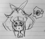 artist:rodscorpion bow crying freckles meta:general_fanart mymy pencil_(medium) tear tears // 1538x1348 // 408KB
