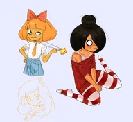 artist:Vincent bwcgegre coco maya meta:general_fanart mymy niggerwiggle striped_socks // 2048x1877 // 258KB