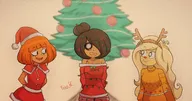 artist:fabz_rc candy_cane christmas christmas_lights christmas_tree coco drawing maya meta:general_fanart mymy ornament ornaments reindeer Santa santa_hat tree ZMTFU // 2048x1073 // 446KB