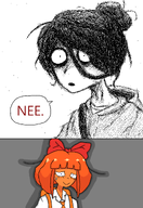 black_and_white comic fisheye_(drawfag) maya meta:rijkskunst mymy text // 1387x2012 // 377KB