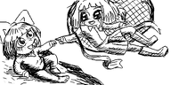 artist:oekakigod binky freckles meta:rijkskunst mymy niggerwiggle oekaki parody stroopwafel variant:agugu variant:soymy // 500x250 // 60KB