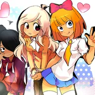 artist:2creampuffs coco heart looking_at_viewer maya meta:general_fanart mymy niggerwiggle // 2048x2048 // 582KB