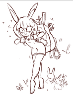 artist:gussywussy backpack bunny bunny_suit butterfly carrot freckles lamp meta:general_fanart mymy rabbit rabbit_ears tip_toeing // 506x662 // 149KB