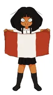artist:soru artist:yosack_jaki black_hair bretels edit flag flag:peru glimlach glimlachen holding_flag holding_object meta:general_fanart mymy mymy_flag peru rok skirt smile smirl socks sokken suspenders vlag white_void zwart_haar // 1148x2048 // 90KB