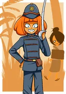 maya meta:general_fanart milktag_(proper) mymy outfit soldier sword tied tree // 2480x3507 // 483KB