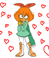 artist:gussywussy bow cup freckles heart meta:general_fanart mymy orange_hair white_background white_void // 918x1080 // 191KB