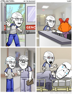 bloodshot_eyes bowtie closed_eyes closed_mouth clothes comic concerned control_alt_delete crying doctor door dr_soyberg drawn_background ear glasses hospital its_over loss milktag_(proper) miscarriage mymy ongezellig open_mouth orange_hair pointing sad stethoscope stubble subvariant:soyak_(concerned) sweating text tim_buckley variant:a24_slowburn_soyjak variant:cobson variant:soyak worried // 608x782 // 452KB