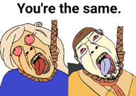 anti_ongezellig BAMBI_LOST bloodshot_eyes bulging_eyes coco crying dave_(moldygh) dave_and_bambi dead hanging ongezellig rope variant:bernd you're_the_same ZELLIG_LOST // 960x682 // 246KB