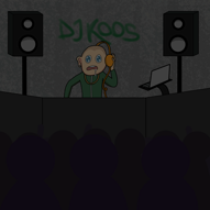 animated bald blue_eyes chain concert crowd deejay dj dutch_text earring english_text graffiti hair headphones koos laptop laser lasers lights meta:general_fanart music ongezellig_and_music ongezellig_and_music_(art_theme) ongezellig_and_music_(art_theme_October_2025) rave song speakers text video // 3008x3008, 6s // 5.8MB