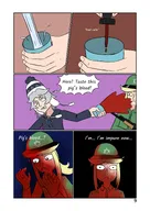 ak-47 artist:maypachi_hmone blonde_hair blood comic cup drop english_text gun har hat hats hoodie looking_at_viewer speech_bubble stan star_of_david text text_bubble the_return_comic tongue_out water white_hair Yana // 1080x1527 // 117KB