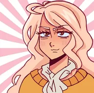 artist:phaedrassexy blonde_hair blush brown_eyes coco meta:general_fanart spiral spiral_background // 2168x2160 // 309KB