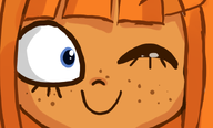 ;) artist:gussywussy blue_eyes close_up freckles meta:general_fanart mymy orange_hair tagme // 736x444 // 118KB