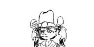 artist:oekakigod hat meta:rijkskunst no_color oekaki straw tryn // 500x250 // 22KB